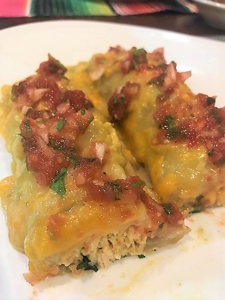 Green Enchiladas with Chicken